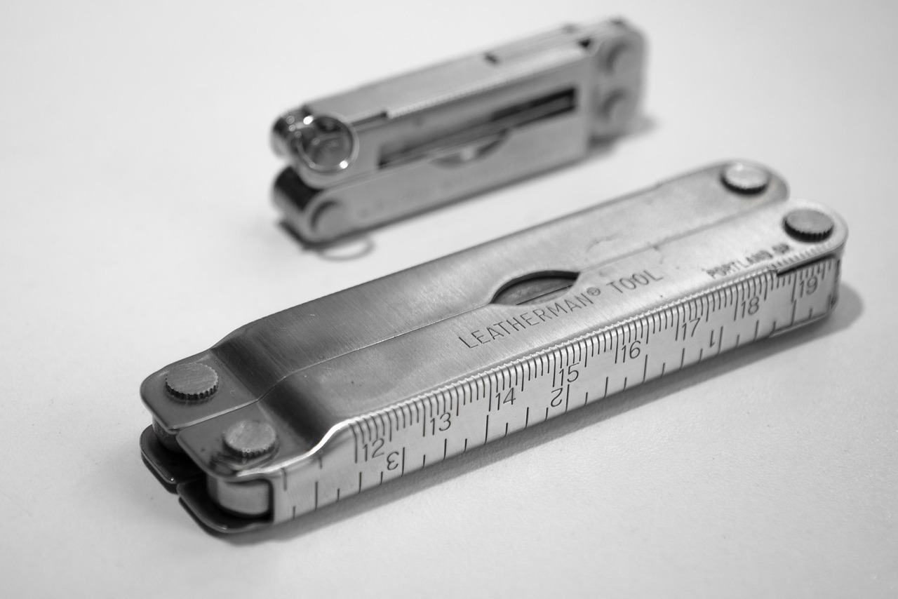 équipement, outil, multifonction, leatherman, tranchant