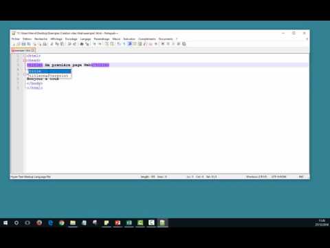 Site Web 1 - HTML - Première page - avec Notepad++