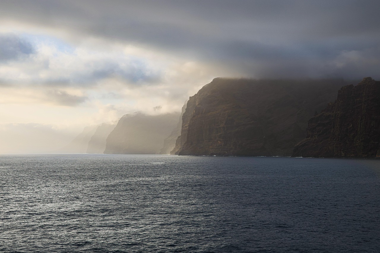 tenerife, mer, brouillard, la nature, paysage, espagne, océan, aller sur des gigantes, paysage, paysage, paysage, paysage, paysage, espagne