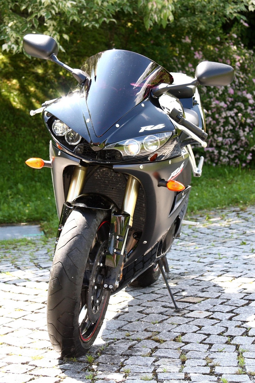 yamaha, moto, r6, véhicule, des sports, moto sportive, le noir, ps