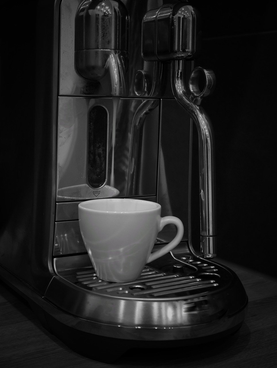 cafetière, tasse à café, café, espresso, jouissance, tasse, monochrome, noir et blanc