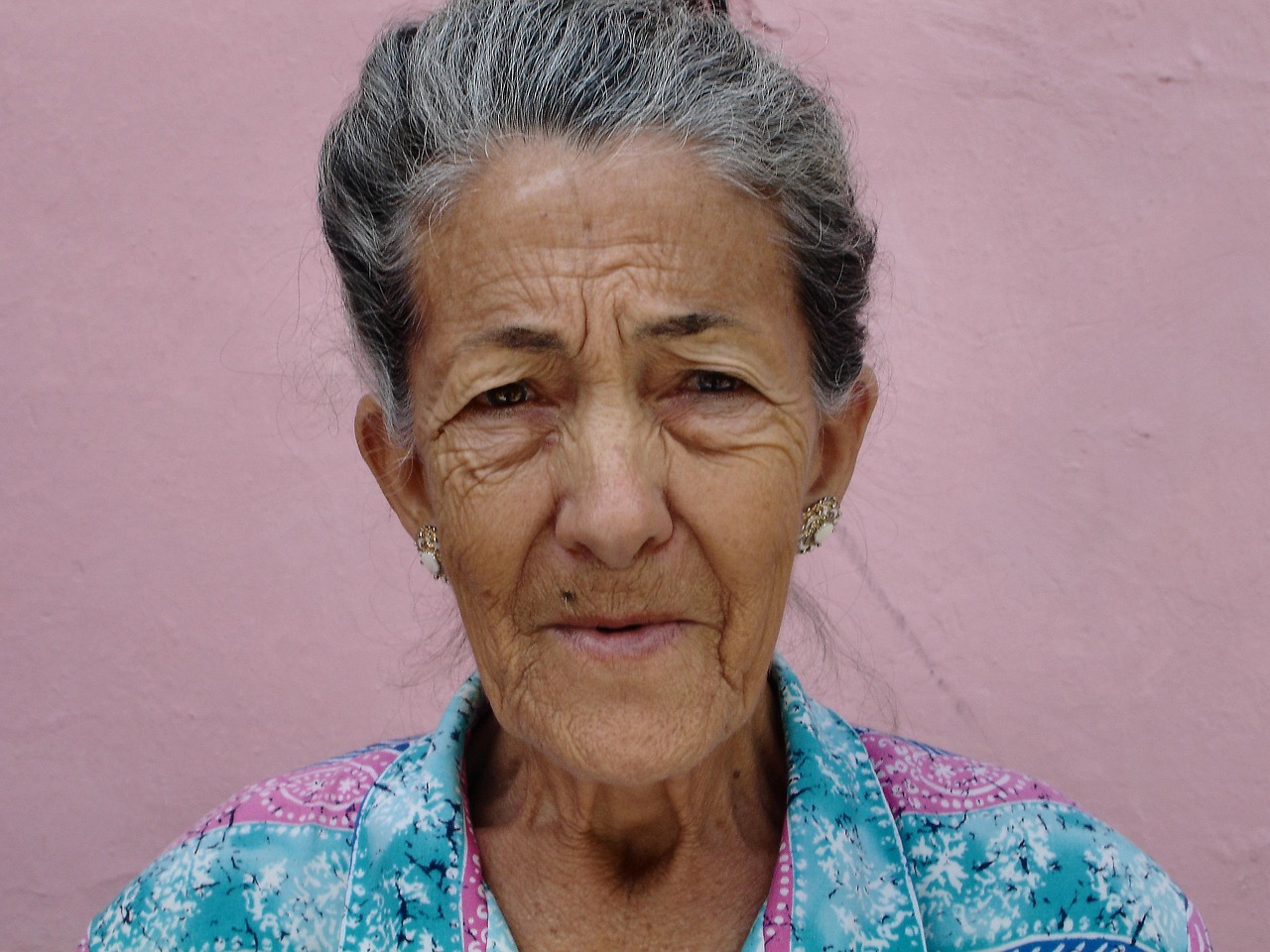 femme, vieille, ridé, vieille femme, portrait, grand-mère, âgé, cuba, strict, grands-parents