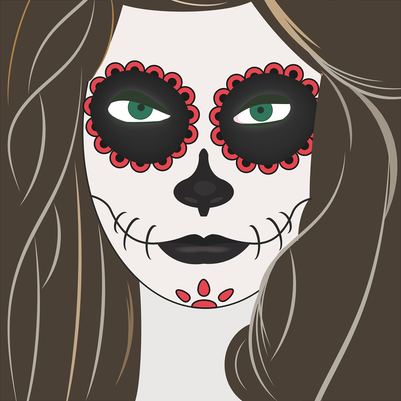 halloween, fille, crâne de sucre, se réconcilier, calavera, la catrina, jour des morts, visage, la terreur, portrait, joyeux halloween, halloween pour les enfants, halloween, halloween, halloween, halloween, halloween, visage