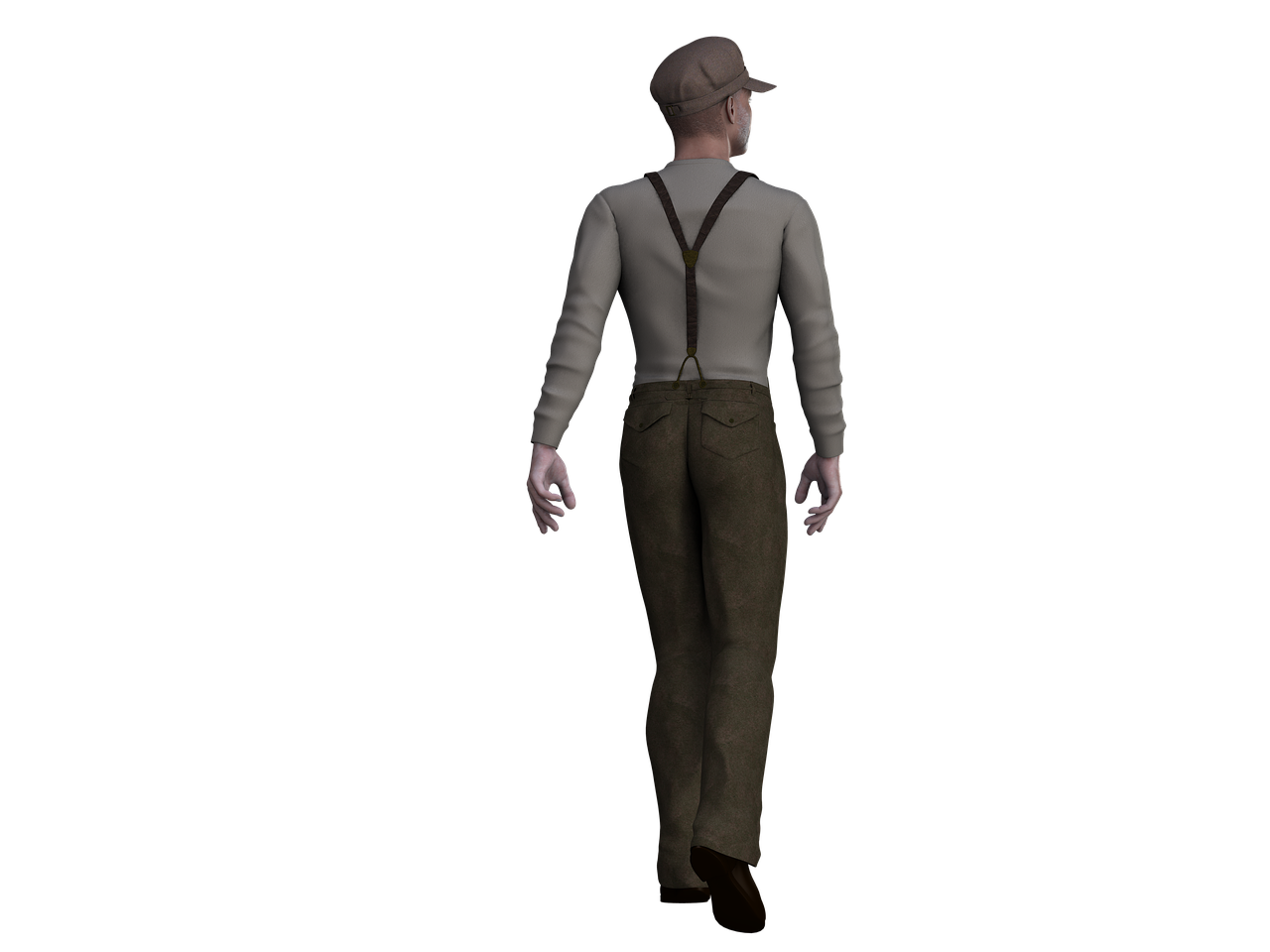 homme, masculin, personne, figure, se tenir debout, permanent, art numérique, isolé