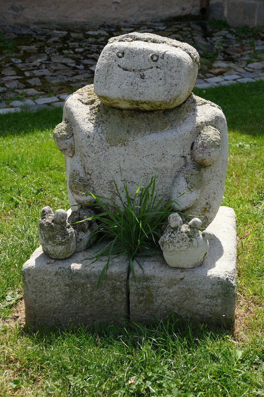 image, statue, roche, rocher, pierre, homme, drôle, herbe, les poils pubiens, nature, comique, ambierle, france
