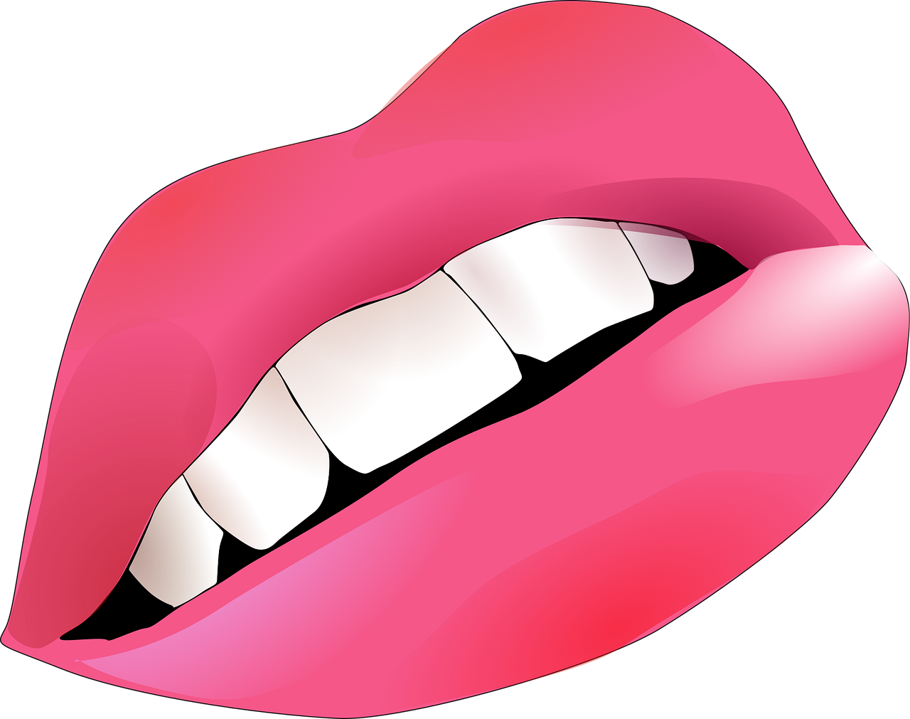 lèvres, bouche, les dents, lèvres roses, lèvres brillantes, femelle lèvres, rouge à lèvres, rouge à lèvres rose, icône, icône de la bouche, découper, bouche, bouche, bouche, bouche, bouche